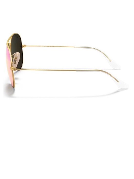 Ray-Ban Aviator Sunglasses with Pink Gradient Mirrored Lenses and Gold Frame main image 3